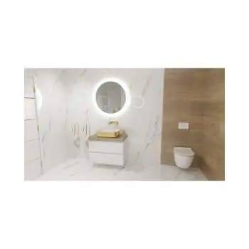 Umywalka nablatowa 50x40cm - Lavita Galera Gold White
